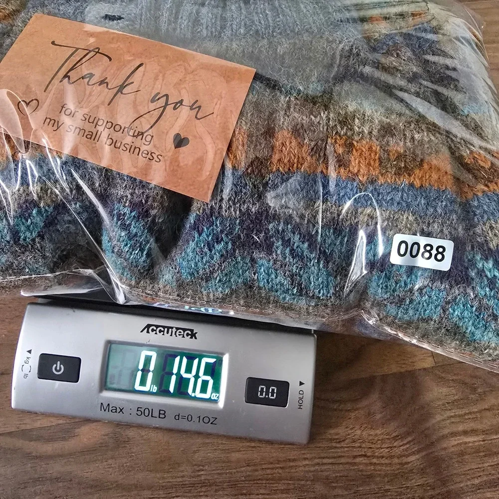 Northern‎ Isles 100% Shetland Wool Sweater Indigo Heather Grandpa Sweater Size L